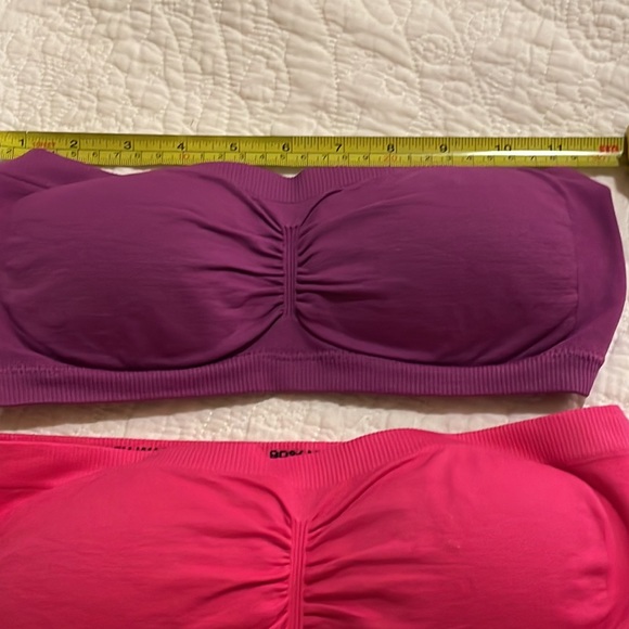 SALE. SALE. SALE.  1 Purple. 1 pink Strapless bras- tube top. Size S/M - Picture 7 of 9